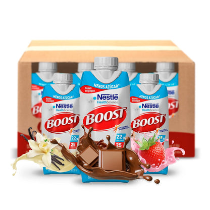 Boost Menos Azúcar Suplemento Alimenticio Mix de Sabores 12 pzas 330ml c/u