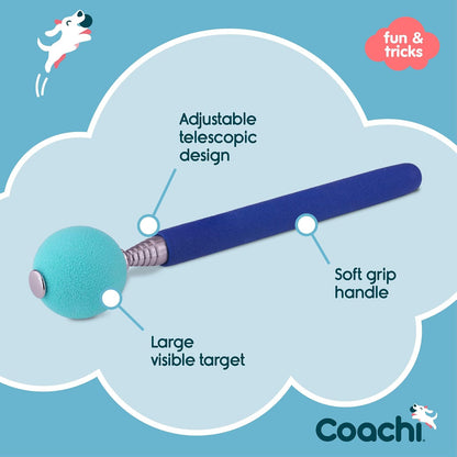 Company of Animals Coachi Target Stick, Telescopic Design with Large Ball for Target, Dog Accessory for Clicker & Agility Training, Teach Commands and Tricks