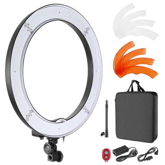 NEEWER 18-Pulgadas Luz de Anillo, 55W Regulable 5500K Luz con 240 LEDs | Color Filtro, Suave Tube, Carrying Bolsa, para YouTube TikTok, Selfies, Fotografia, Compatible con Camara y Smartphones