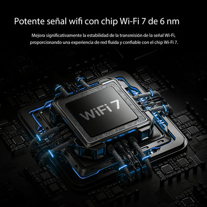 Tenda Router RE6L Pro WiFi 7 BE5100, Velocidad hasta 5011 Mbps, Dual-Band, 1 Puerto 2.5G + 3 Puertos 1G, 5 Antenas, NFC, Control Parental, VPN, Compatible con Proveedores de Internet
