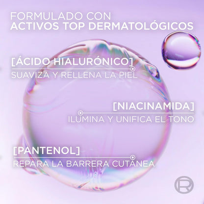 L’Oréal Paris Revitalift Glass Skin Sérum Ligero Hidratante con Ácido Hialurónico, Vitamina C y Niacinamida. EFECTO GLOW AL INSTÁNTE. Para todo tipo de piel/piel mixta a grasa.