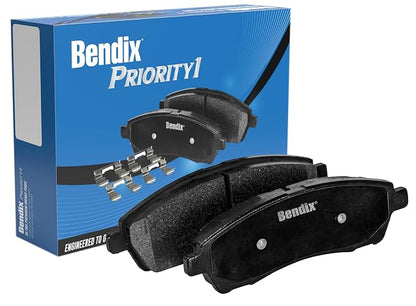 Bendix Priority 1 Pastillas de Freno Trasero de Cerámica sin Cobre para Ford Edge, Lincoln MKX, Mazda CX-7 y CX-9