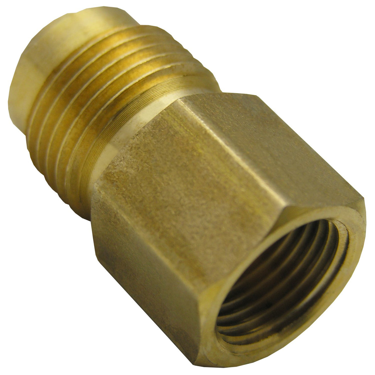 LASCO 17-5833 Adaptador de latón abocinado hembra de 3/8 pulgadas por abocinado macho de 1/2 pulgada