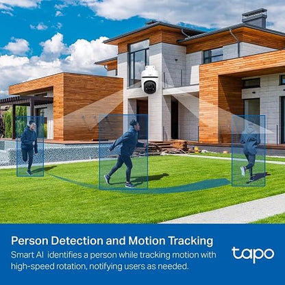 Tapo TP-Link TC40, [Nueva Generación] Cámara de Seguridad Wi-Fi para Exteriores, 1080P con Visión Nocturna, Detección de Movimiento, Funciona con Alexa