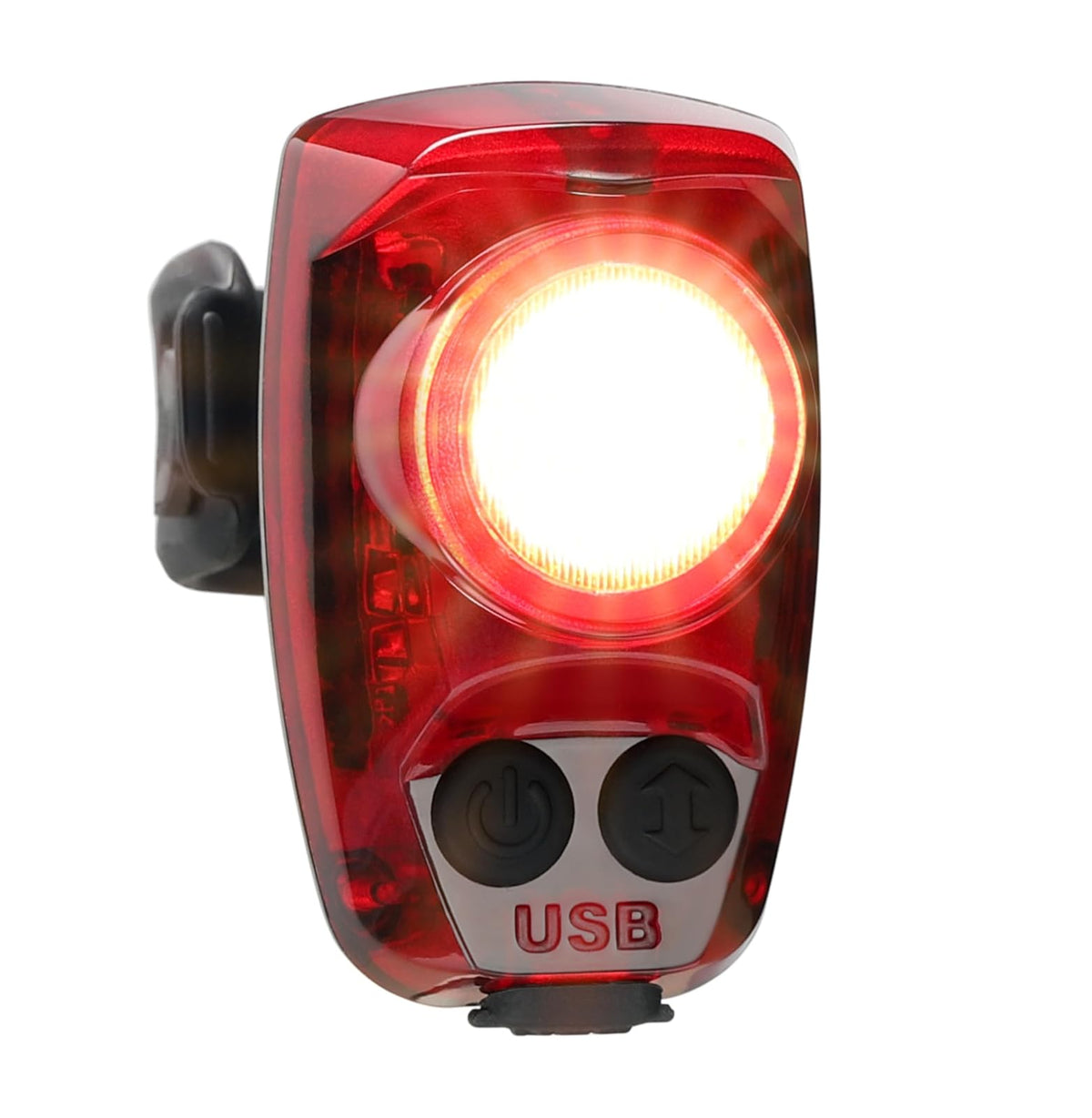 Cygolite Hotshot Pro - Modelos de luz Trasera para Bicicleta de 200 y 150 lúmenes, Estilos de Montaje Duro y Flexible, 6 Modos de Noche y día, velocidades de Flash sintonizables por el Usuario, - 200 lúmenes [tipo de montaje flexible]