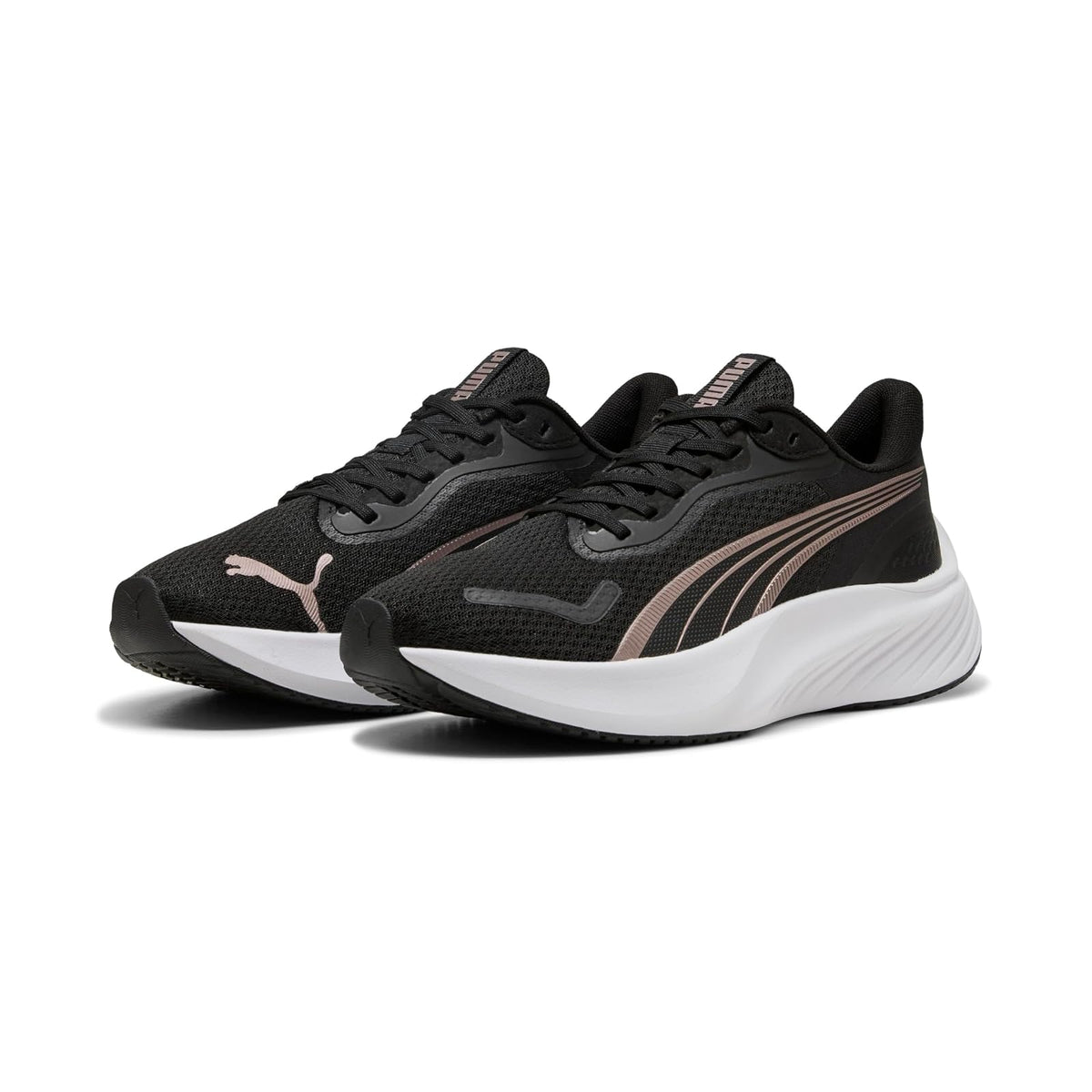 PUMA Pounce Lite Tenis para Correr Unisex - 22.0 cm - PUMA Black-Rose Gold