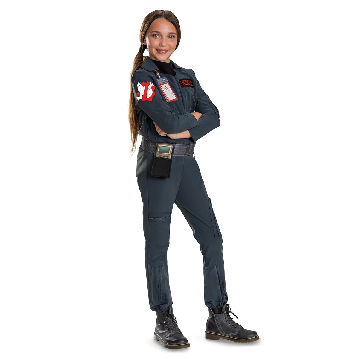 Disfraz de Cazafantasmas Disguise para niños, disfraz oficial de lujo de los Cazafantasmas Frozen Empire Disfraz de Halloween, talla infantil (7-8)