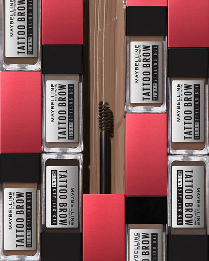 Maybelline Estilizador de cejas en gel de facil aplicación, Tattoo 3D tono Deep Brown, 21g