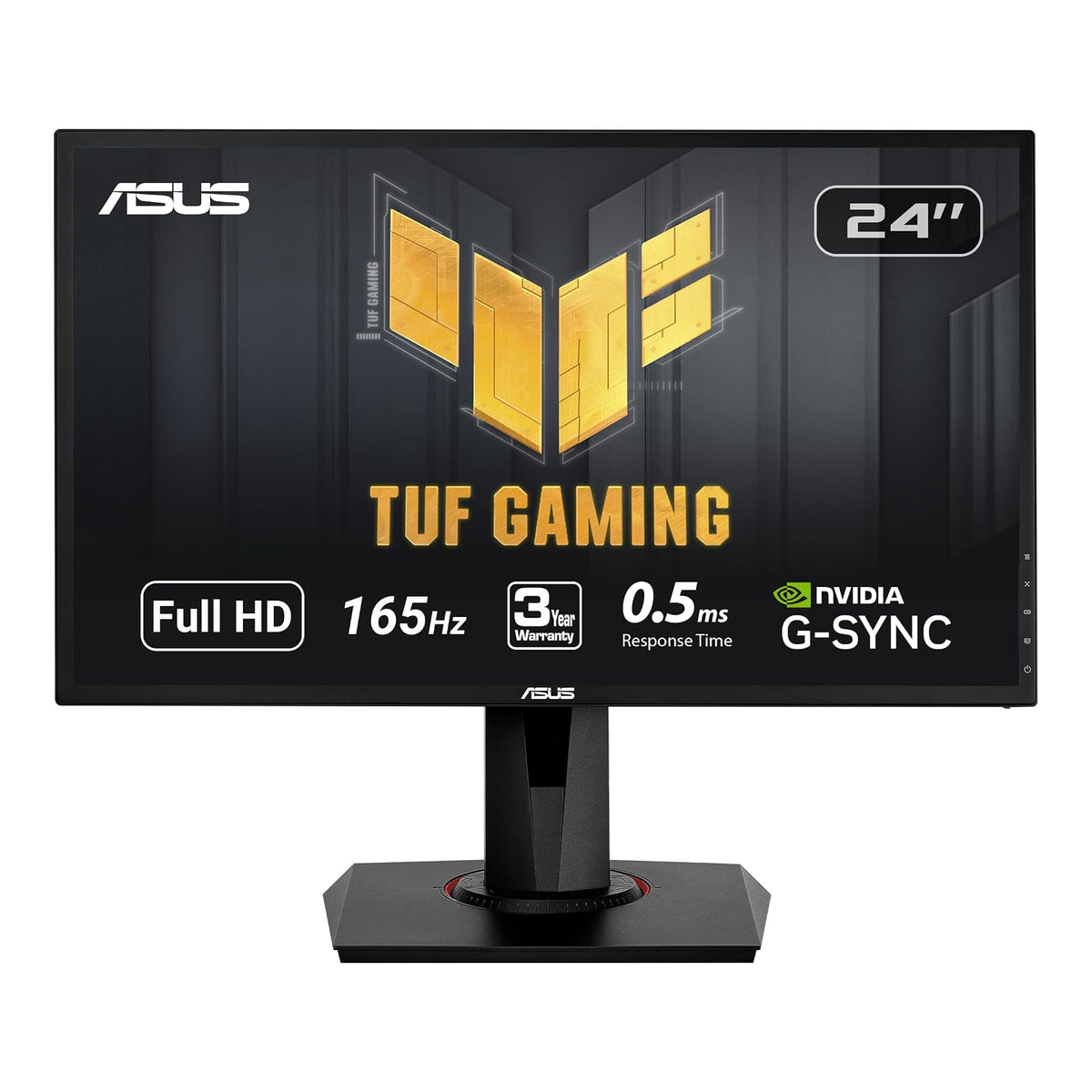 Asus Monitor Gamer 24" VG248QG, Eye Care, HDMI, DVI, 1080P, Full HD con 165Hz de refresco, tecnología Adaptive-Sync para gráficos perfectos y G-SYNC