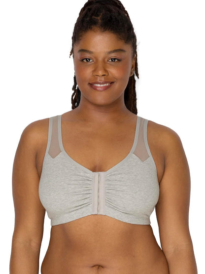 Fruit of the Loom Brasier Deportivo Cierre Frontal Correas de Malla - Gris - 40