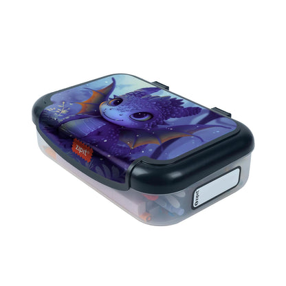 ZIPIT Caja de lápices de plástico reciclado para niños, estuche de gran capacidad para la escuela, caja organizadora de papelería duradera, dragón