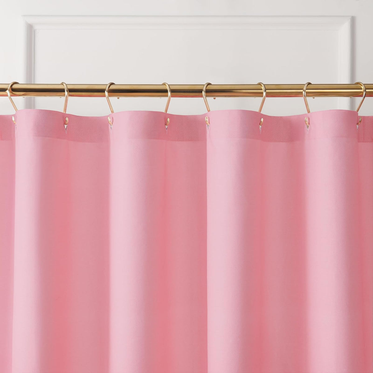 Kate Spade New York Scrub A Dub - Cortina de Ducha con Bloques de Color, 72 x 72 Pulgadas, Hecha de 100% algodón, Lavable a máquina, Cortina de Ducha Rosa de Dos Tonos