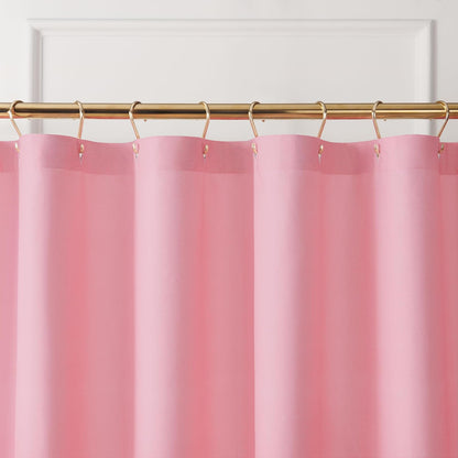 Kate Spade New York Scrub A Dub - Cortina de Ducha con Bloques de Color, 72 x 72 Pulgadas, Hecha de 100% algodón, Lavable a máquina, Cortina de Ducha Rosa de Dos Tonos