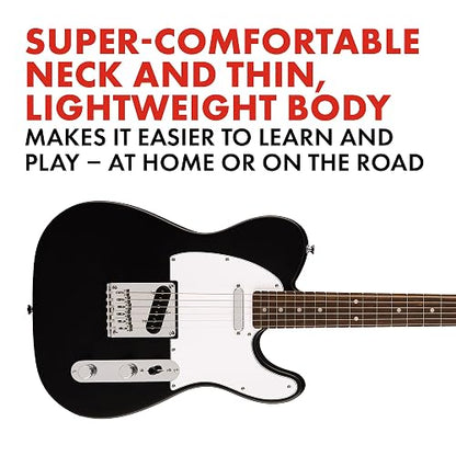 Fender Squier Debut Collection Telecaster Guitarra Eléctrica, Diapasón Laurel, Color Negro