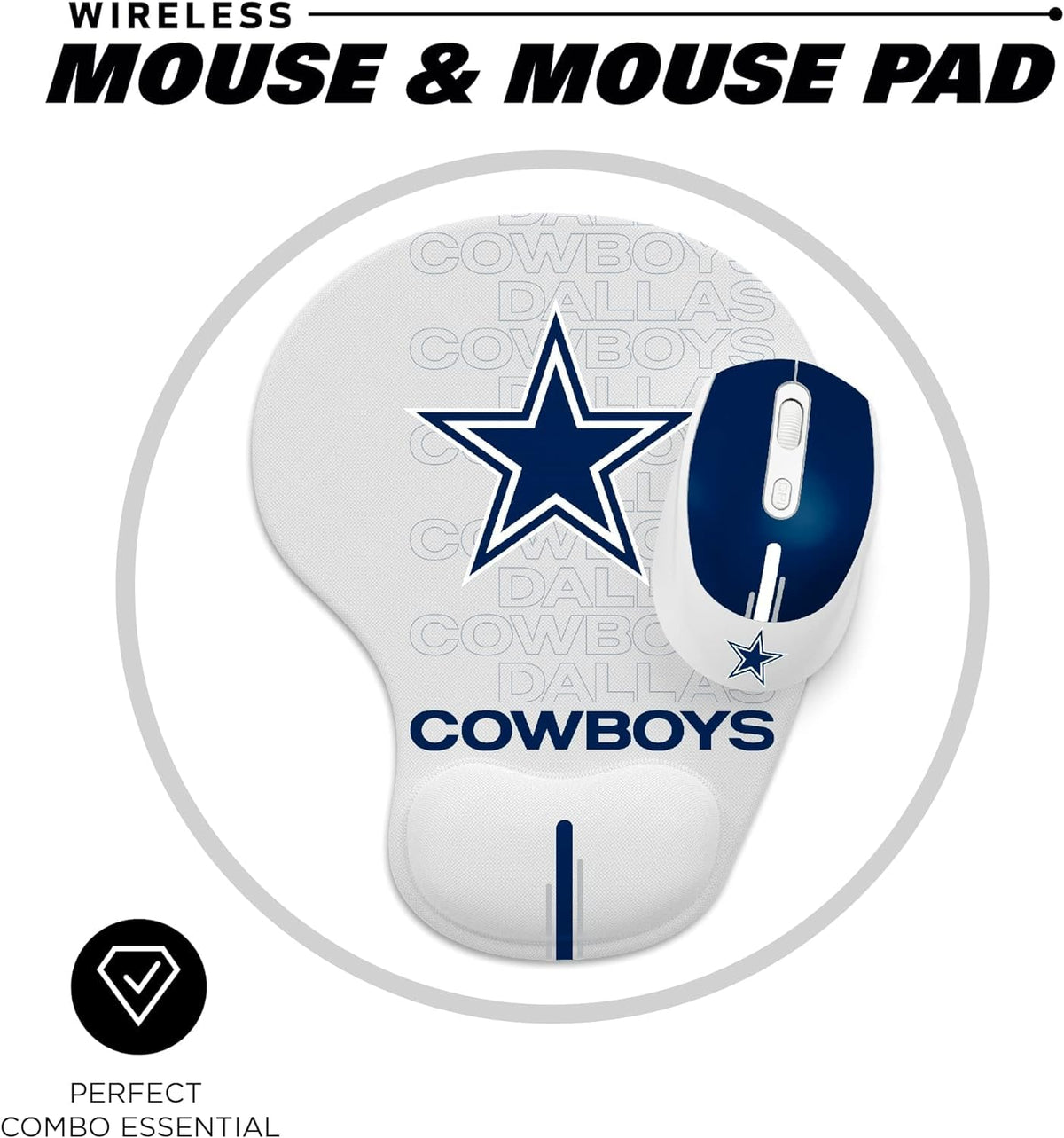 SOAR NFL - Alfombrilla inalámbrica para Mouse y Mouse (New England Patriots)