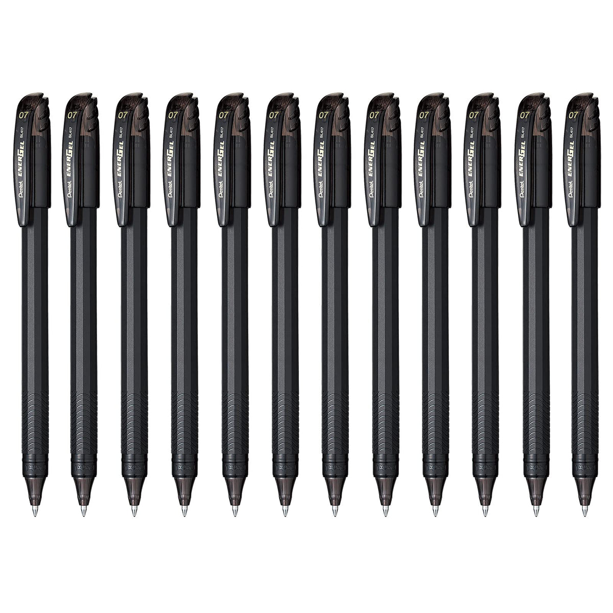 Pentel Energel Bolígrafo de Gel, Negro (Black), 0.7 mm