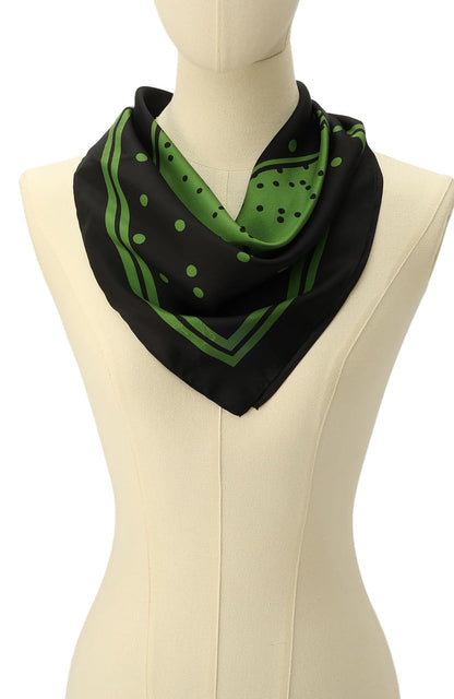 Kate Spade New York - BANDANA DE SEDA, Negro Verde Amargo, Talla única