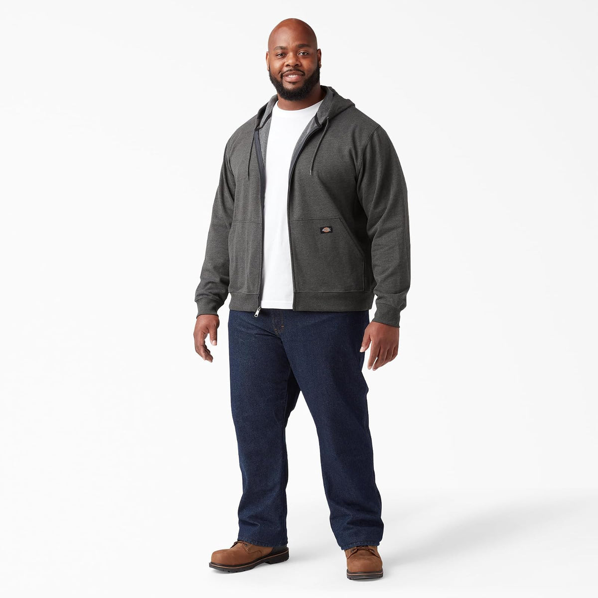 Dickies - Sudadera con Capucha y Cierre para Hombre Negro Talla Regular Otoño-Invierno