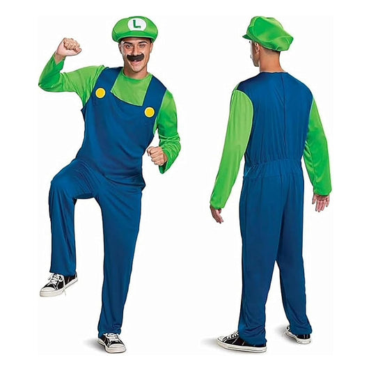 Disguise - Disfraz de Nintendo Super Mario Bros Luigi para adultos, color verde