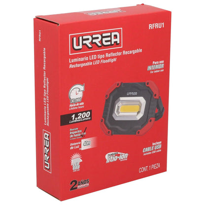 Urrea Herramientas RFRU1 Urrea Reflector recargable, 1200lm, 12W, pack of/paquete de 1