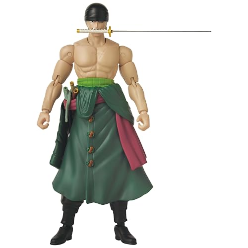 ANIME HEROES - Roronoa Zoro, Figura de Acción, One Piece, 16.5 cm (6.5") | Tres Espadas, 20+ puntos de articulación, coleccionable oficial Bandai, para fans del anime