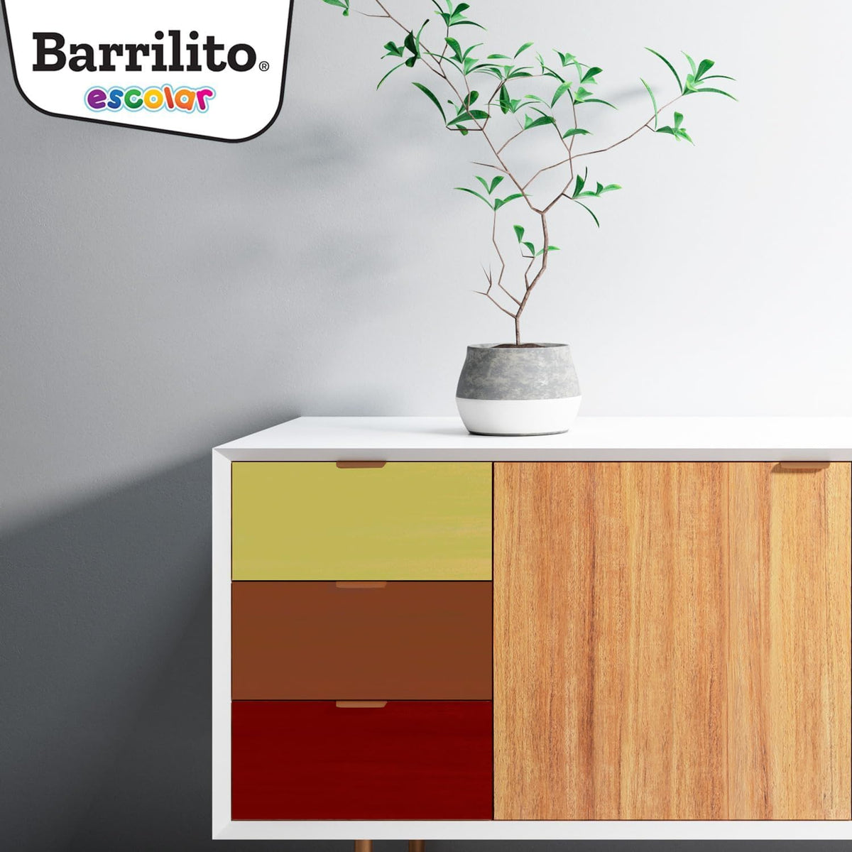 Barrilito Papel Contacto Negro Rollo. 0.45x20m. 8820