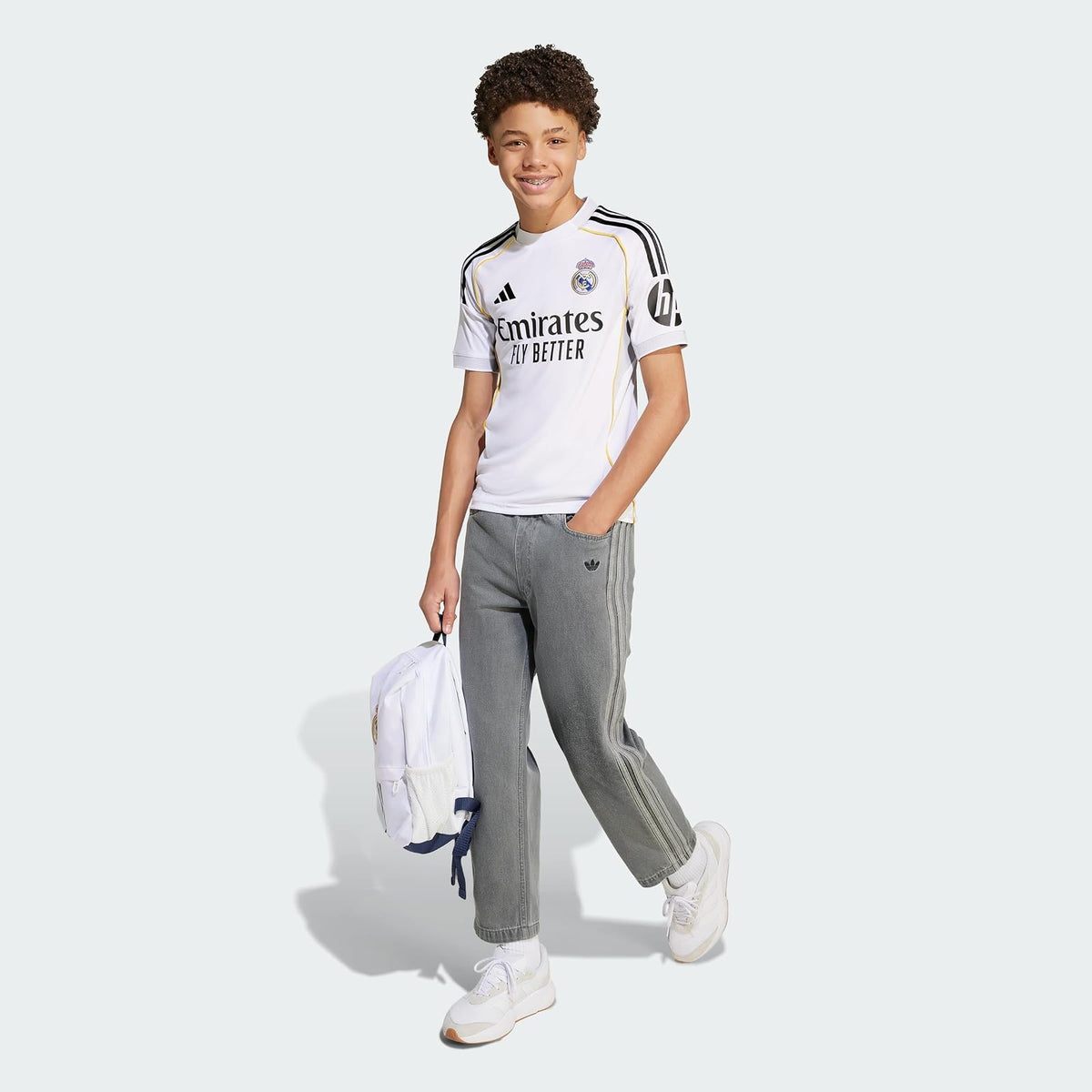 adidas Jersey Real Madrid 25/26 Manga Corta Blanca Unisex Niños