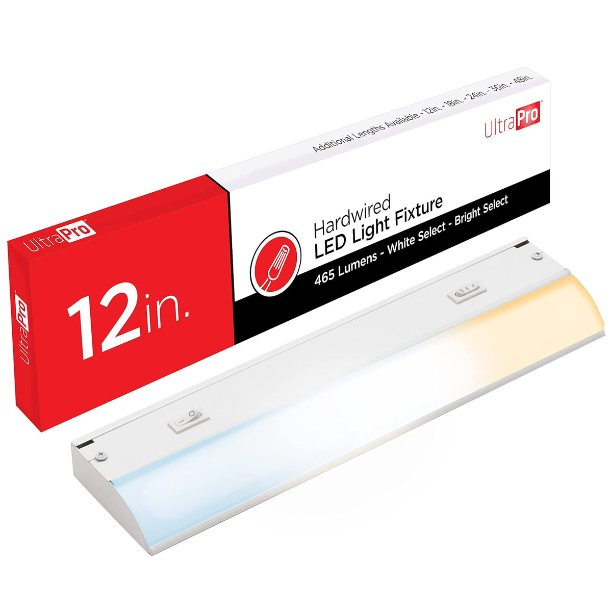 UltraPro Lámpara LED de Alambre Directo para Bajo Gabinete, Blanco Seleccionable - 30,48cm