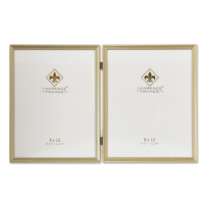 Lawrence Frames Marco de Fotos Triple con Bisagra, Latón Antiguo - Oro satinado - 8x10 Double