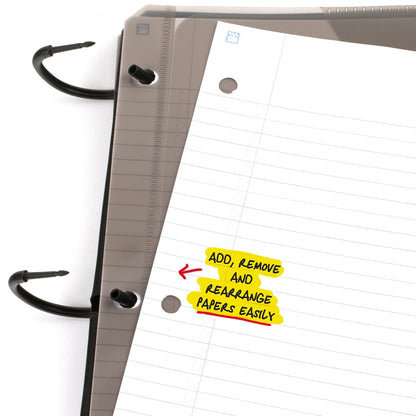 Five Star Cuaderno/Carpeta Híbrido Flex NoteBinder, 80 Hojas Rayadas, 3 Anillos TechLock 1 1/2", Negro