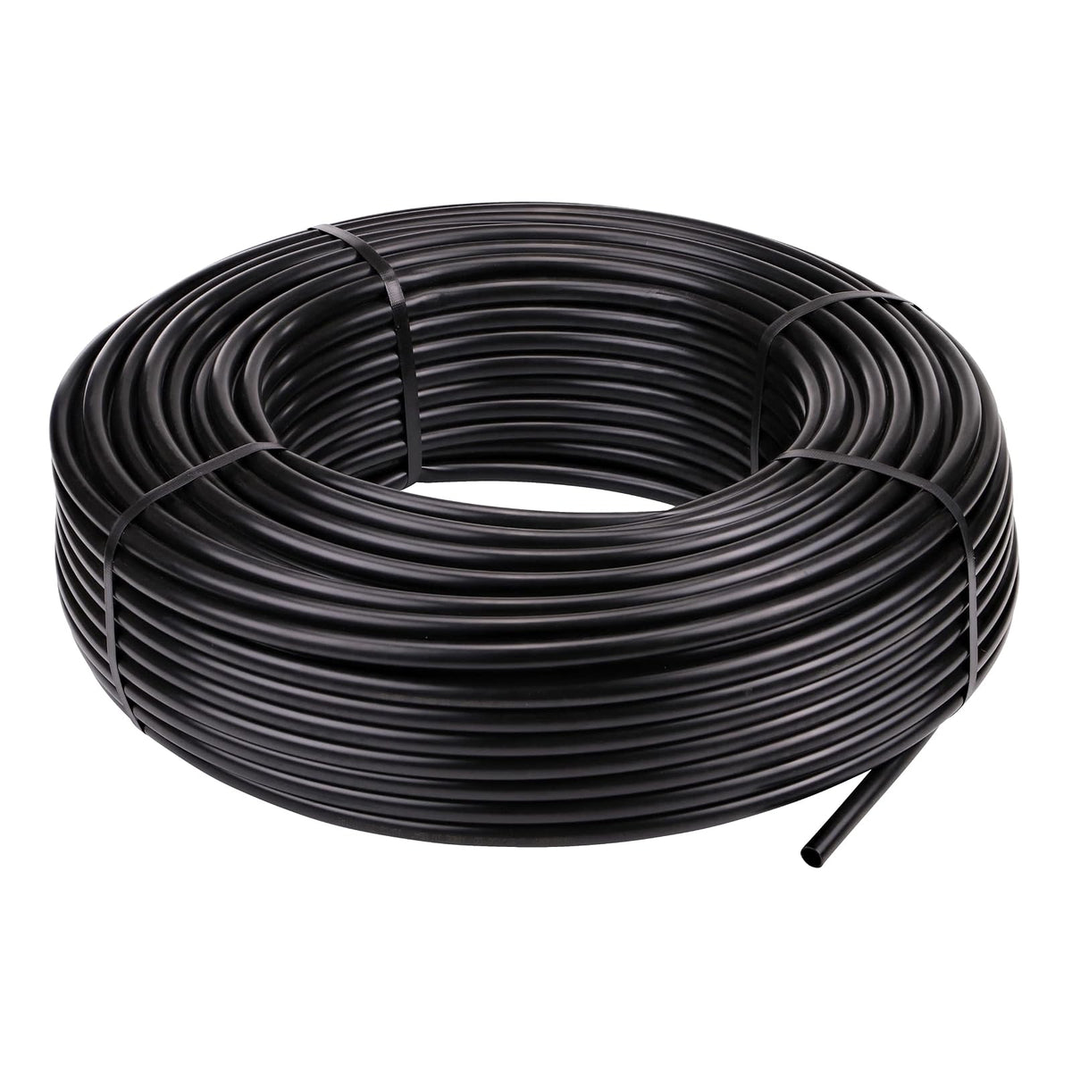 Raindrip 061050 Tubería de suministro de riego por goteo de 5/8 pulgadas, 500 pies, goteros de riego, emisores de goteo, piezas de riego por goteo y sistemas de goteo, fabricado con polietileno, negro