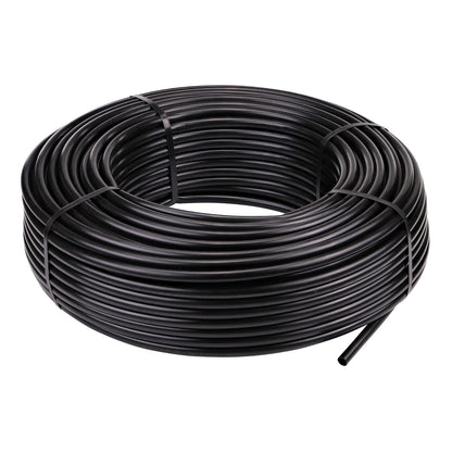 Raindrip 061050 Tubería de suministro de riego por goteo de 5/8 pulgadas, 500 pies, goteros de riego, emisores de goteo, piezas de riego por goteo y sistemas de goteo, fabricado con polietileno, negro