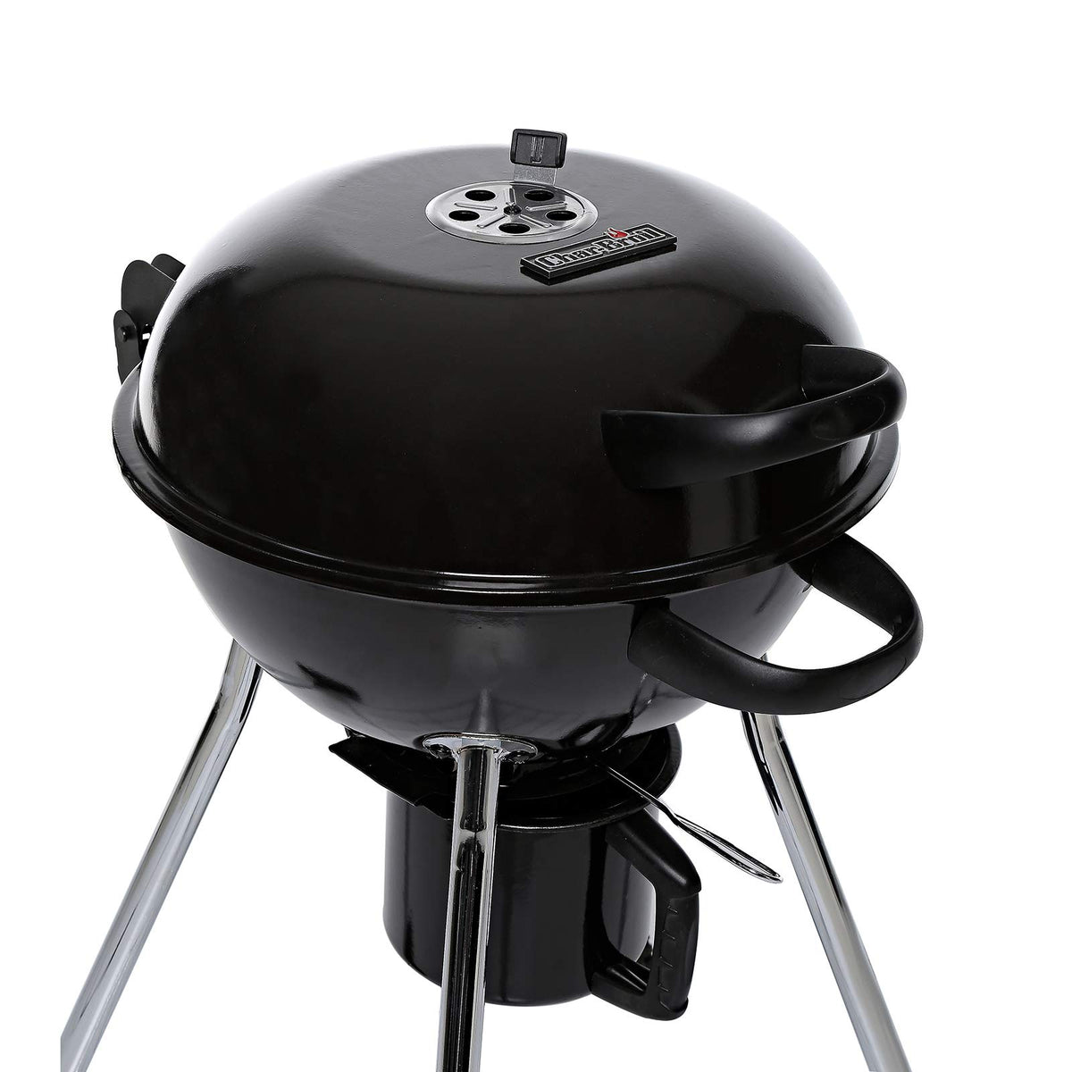 Asador Parilla de Carbón Charbroil 18.5, Acero Inoxidable, Rejillas Cubiertas de Porcelana, 261 Pulgadas Cuadradas Área Cocción, 86x53x54cm