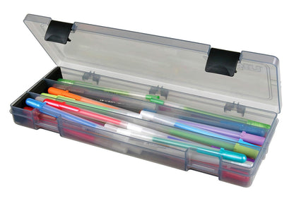 ArtBin Caja para lápices/Utensilios Transparente, en Color carbón, 31.44 cm x 12.38 cm x 4.44 cm, Gris, 6 uds. por Paquete