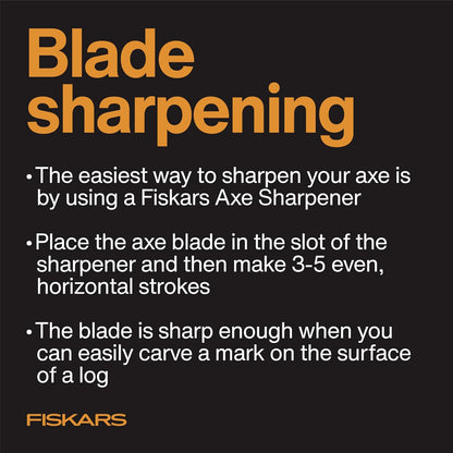 Fiskars - Afilador de hachas y cuchillos - Herramientas para exteriores y patio trasero - Negro