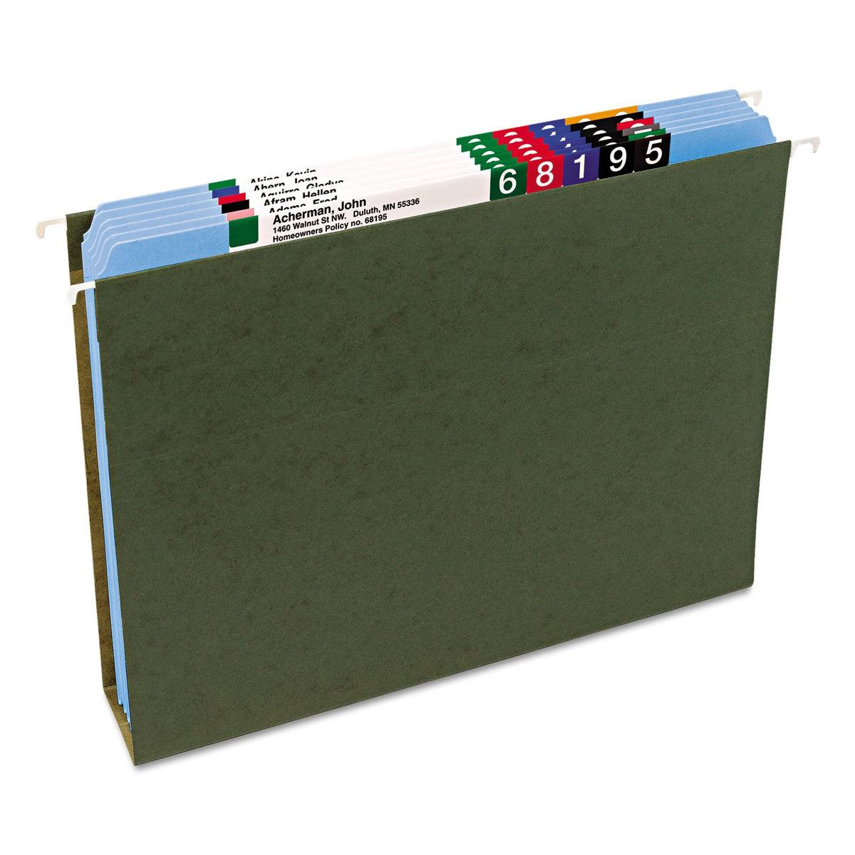 Smead Straight Cut Archivo Carpetas, reforzada Tab, tamaño carta, 100 por caja, Azul, Letter