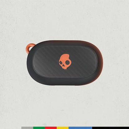 Skullcandy Sesh ANC Active Noise Cancelling Wireless Earbuds - Black/Orange | Bluetooth Headphones, Noise Cancellation, Customizable Sound, 48 Hours Battery, Stable Fit, Sweat and Waterproof, Microphone
