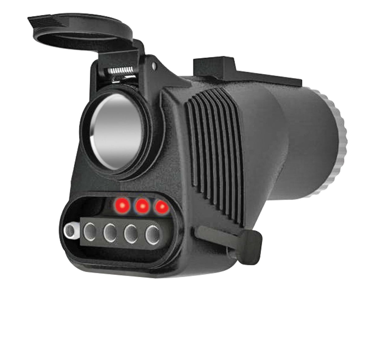 Reese Towpower 78119 Adaptador de cableado, Plano de 7 vías a 5 vías y 4 vías, con Adaptador de probador LED Integrado de Toma de Corriente de 12 V