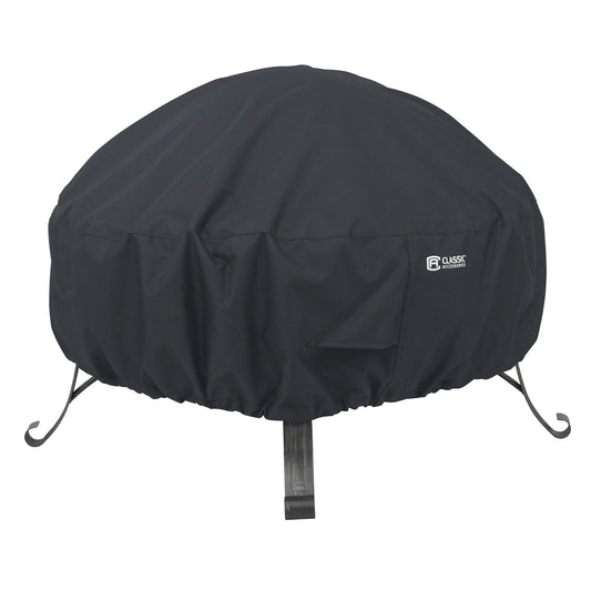 Classic Accessories 55-553-010401-00 Round Fire Pit Cover, 36", Black