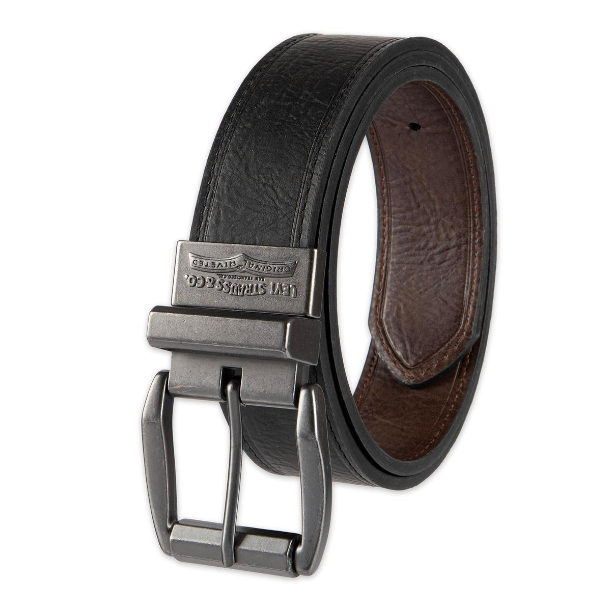 Levi's Cinturón Reversible, color Negro/Café - 40 - Negro - Marrón