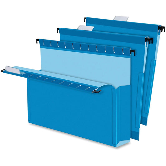Pendaflex SureHook 59203 - Caja para archivar reforzada, 7,62 cm, carta, azul, corte 1/5, 25/BX