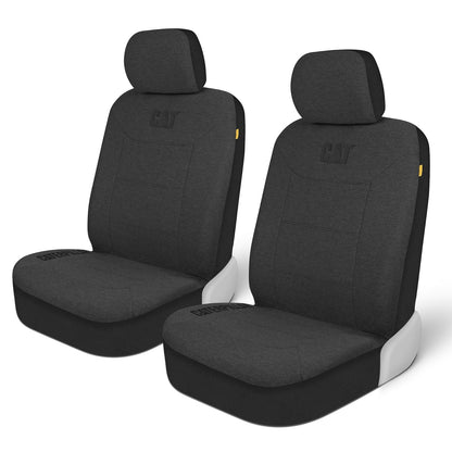 Cat CozyBlend Fundas de Asiento de Jersey, Gris Carbón, Juego Delantero de 2 Piezas CASC2054