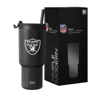 Simple Modern Termo de 30 Onzas con Tapa Abatible y Popote - MERCANCÍAS - Oakland Raiders