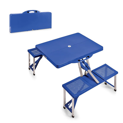Picnic Time Mesa Plegable Portátil para 4 Personas - Azul