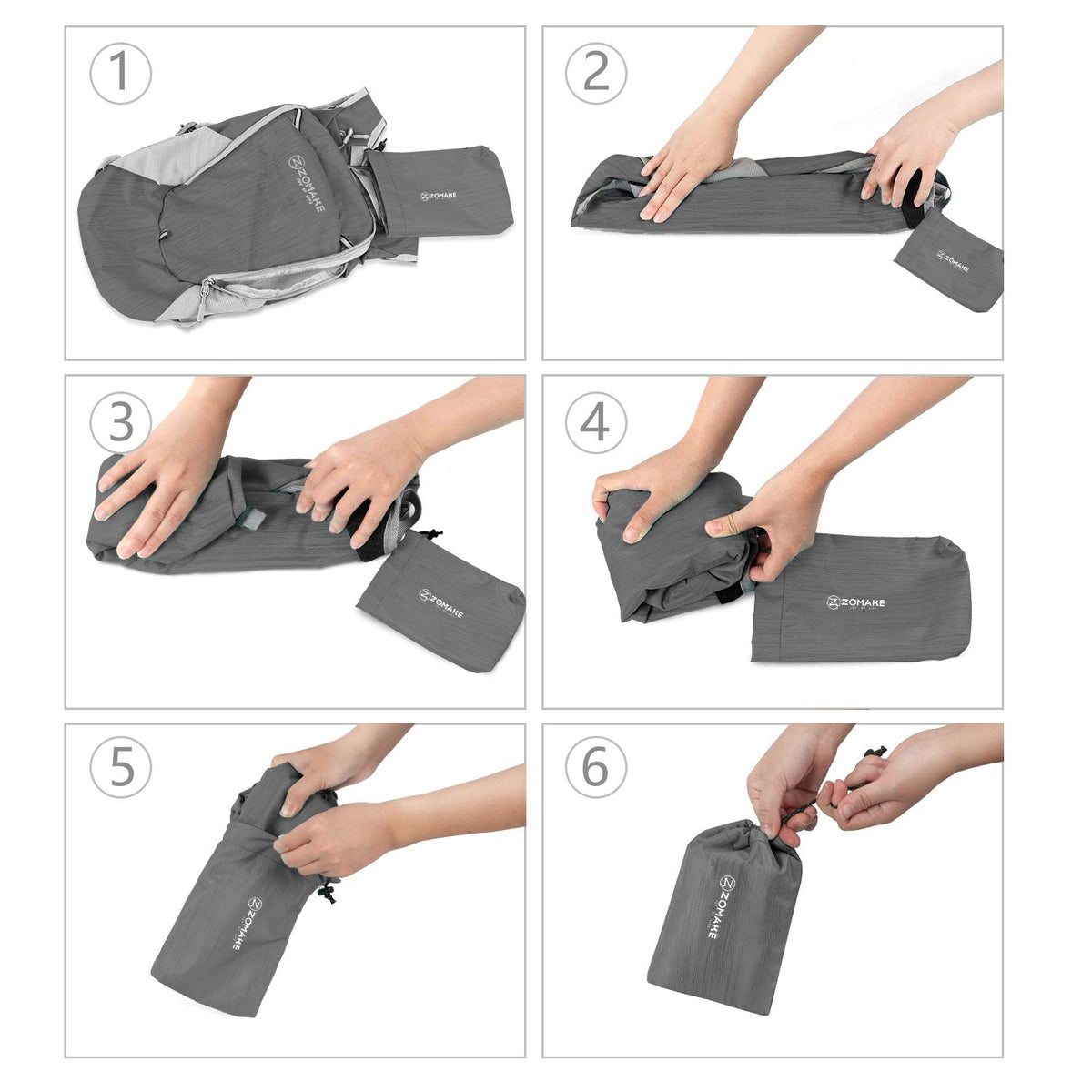 ZOMAKE Mochila Deportiva Ultraligera Impermeable de 18 Litros, Mochila Viaje Plegable y Resistente al Agua para Hombre y Mujer, Mochila Aire Libre Ciclismo y Senderismo