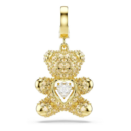 Abalorio de Swarovski Idyllia, corte mixto, color dorado, chapado en oro