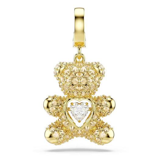 Abalorio de Swarovski Idyllia, corte mixto, color dorado, chapado en oro