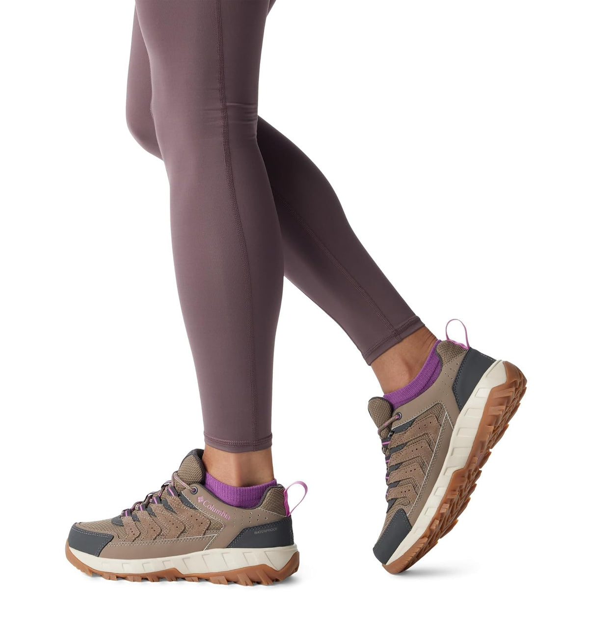 Columbia Strata Trail - Tenis de Senderismo para Mujer, Impermeables, Color café