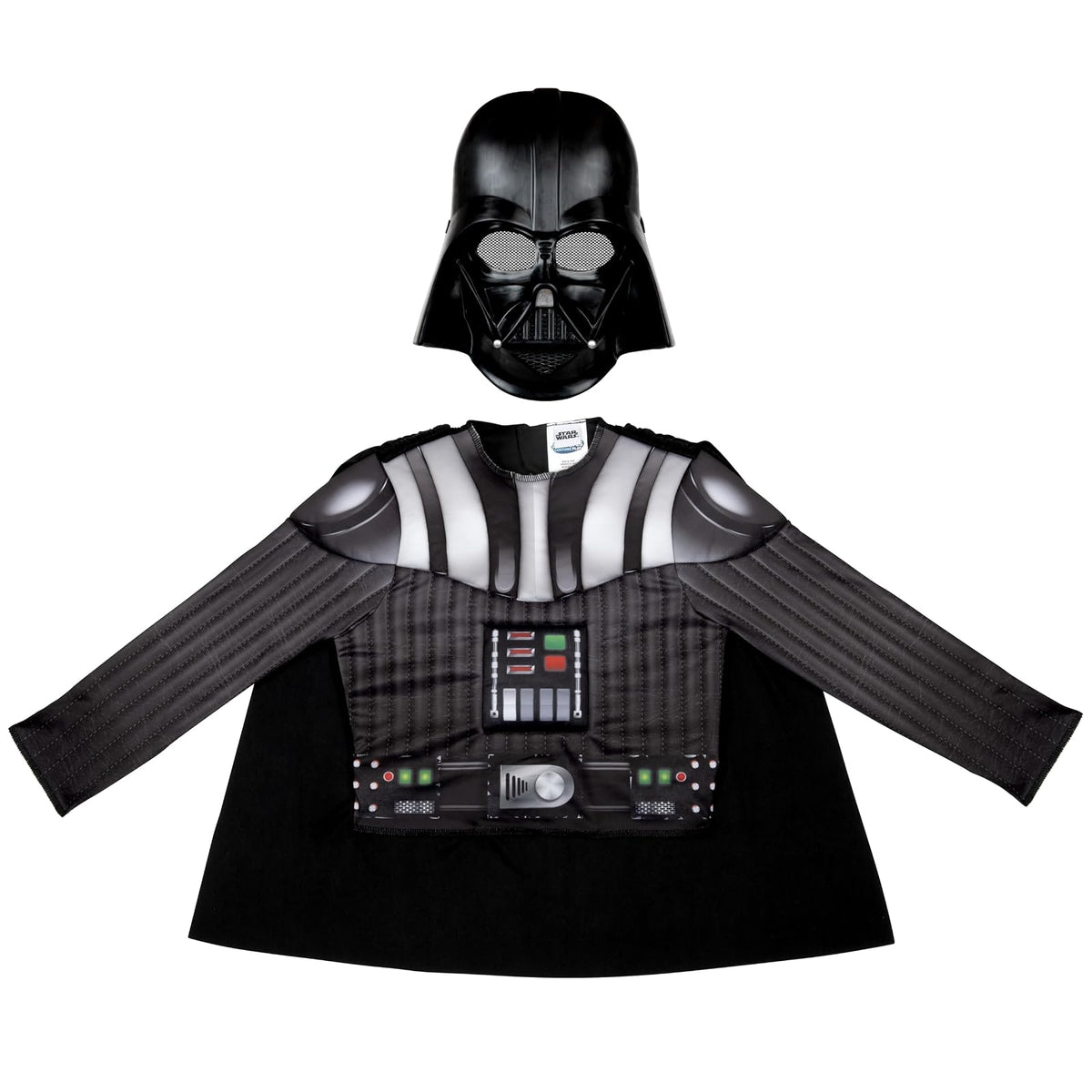 Star Wars Darth Vader - Juego de Caja de Pecho Muscular para jóvenes, Parte Superior Acolchada y Capa con máscara de plástico, Talla S (4-7) Multicolor