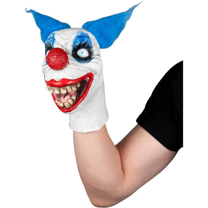 Ghoulish Productions Wacky Clown Puppet de Látex – Accesorio de Disfraz Tipo Payaso con Detalles Realistas Pintados a Mano – Ideal para Halloween, Casas Embrujadas y Coleccionistas de Horror